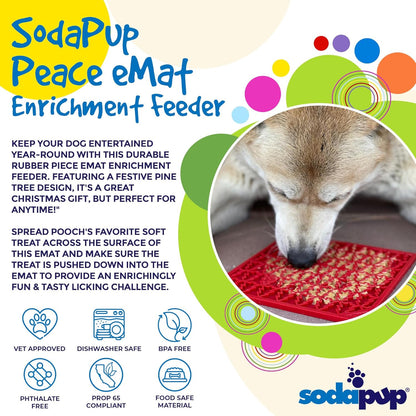 SodaPup Flower Power eMat – Durable Lick Mat Feeder Made in USA from Non-Toxic, Pet-Safe, Food Safe Rubber for Mental Stimulation, Avoiding Overfeeding, Fresh Breath, Digestive Health, & More