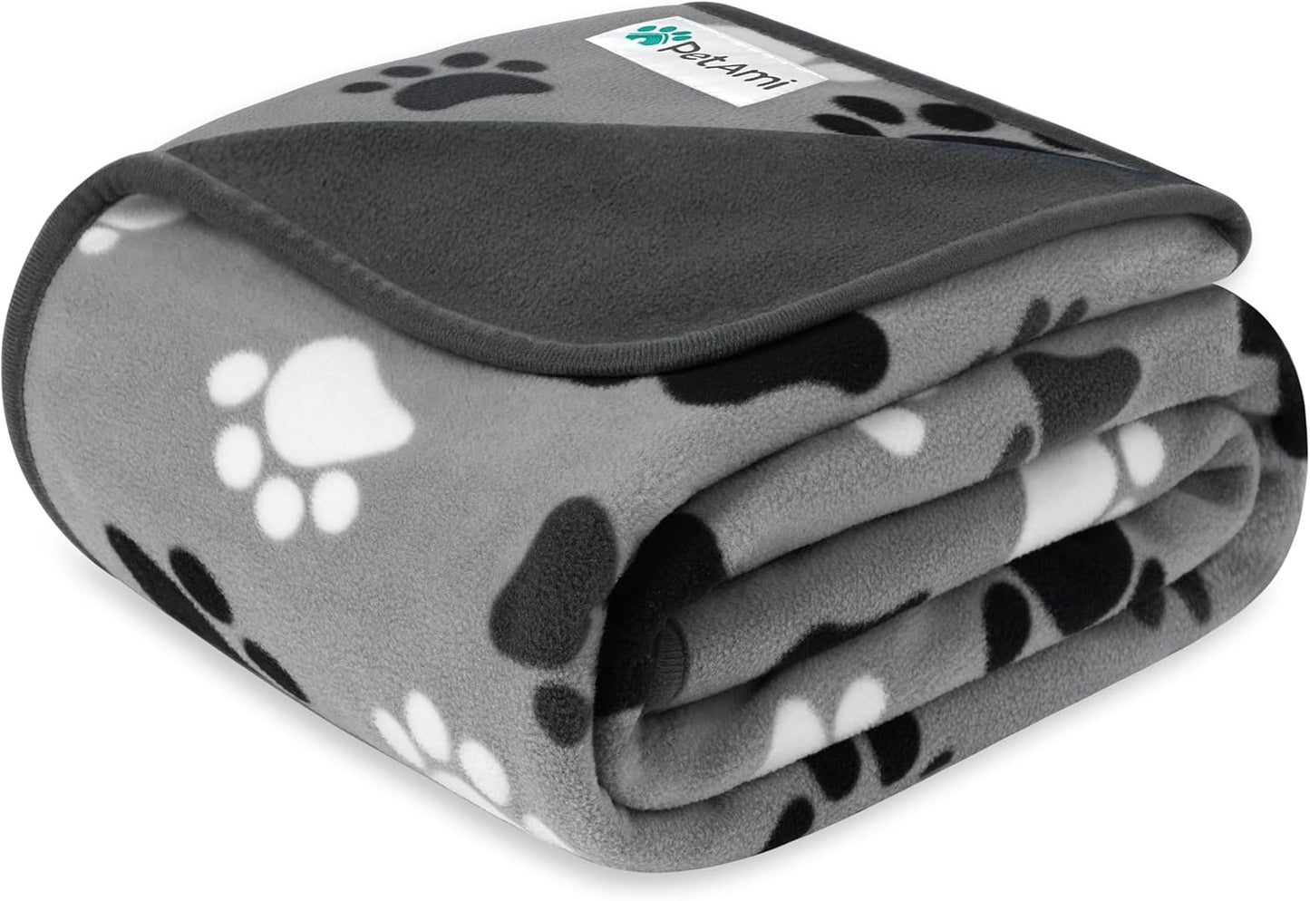 PetAmi Waterproof Dog Blanket for Medium Large Pets Dogs Cats, Pet Couch Cover Protector for Furniture, Reversible Washable Soft Fleece Cat Blanket for Bed Couch Sofa, 40x60 (Taupe/Beige)