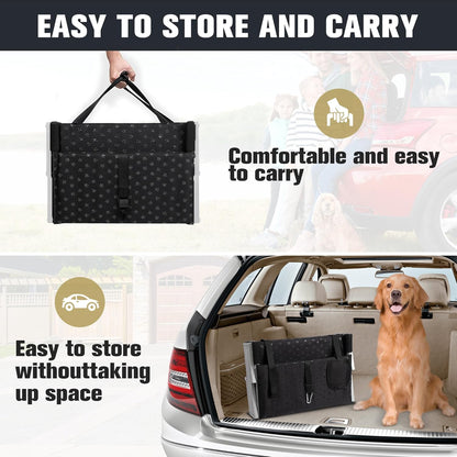 Dog Stairs for Car - Foldable Dog Ramps for Large Dogs with Non Slip Surface, Portable Dog Steps for Cars and SUV, Truck, Support Up to 200 Lbs