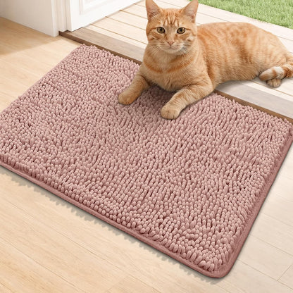 Bcoimo Super Absorbent Dog Door Mat, 30"*20" Anti Slip Mat for Muddy Paws, Pet Rugs for Dirty Paws Washable that Absorbs Moisture and Dirt, for Dog Cage and Pet Resting Carpet