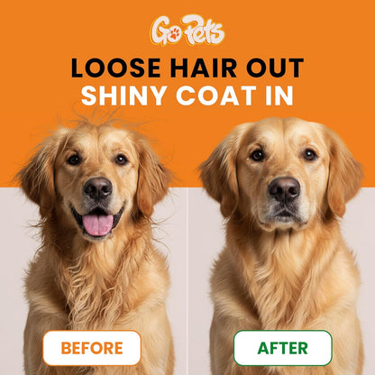 GoPets Small Pin Slicker Brush, Easy-Groom Pin Comb for Tangles & Shedding, Rounded Safety Tips, Dematting Brush for Short & Long Hair Cats, Dogs & Furry Pets, Ideal for Sensitive, Hard-to-Reach Areas