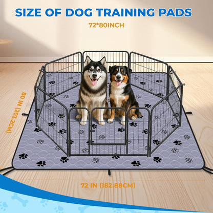 Fostanfly Washable Pee Pads for Dogs, 2 Pack Large 36"x41" Ultra-Absorbent and Leak-Proof Non-Slip Reusable Potty Training Pads for Dogs, Cats, Puppy, Potty Training of Add 8 Lanyards