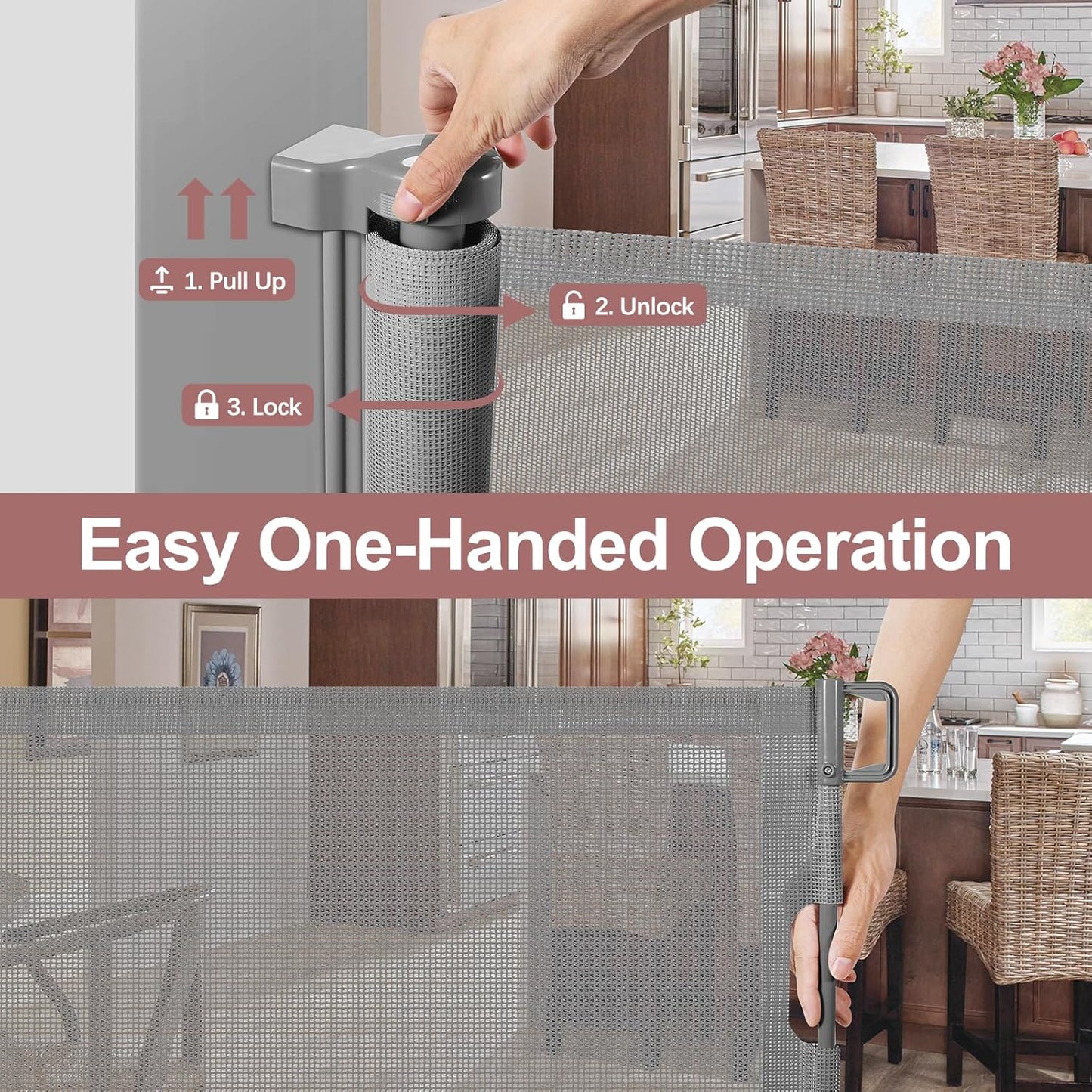 Extra Wide Baby Gate for Large Openings Retractable Baby Gates Indoor Outdoor Extra Long Dog Gate for Doorway Stair Gates for Kids or Pets Extra Large Dog Gate for Stairs
