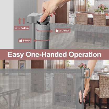 Extra Wide Baby Gate for Large Openings Retractable Baby Gates Indoor Outdoor Extra Long Dog Gate for Doorway Stair Gates for Kids or Pets Extra Large Dog Gate for Stairs