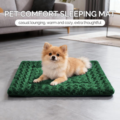 Dog Bed Mat, Reversible Crate Pad & Cute Dog Bed - Machine Washable Kennel Mat with Ultra Soft for Small Dogs (Cool/Warm), 24" x 18", Grey&Star