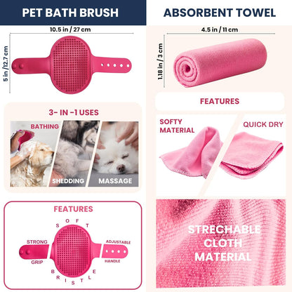 Dog Paw Washer Kit - Includes Paw Cleaner Cup, Towel, Pet Bath Brush & Moisturizing Balm - Dog Foot Washer for Muddy Paws, ideal for Small & Medium Dogs (Blue, Small)