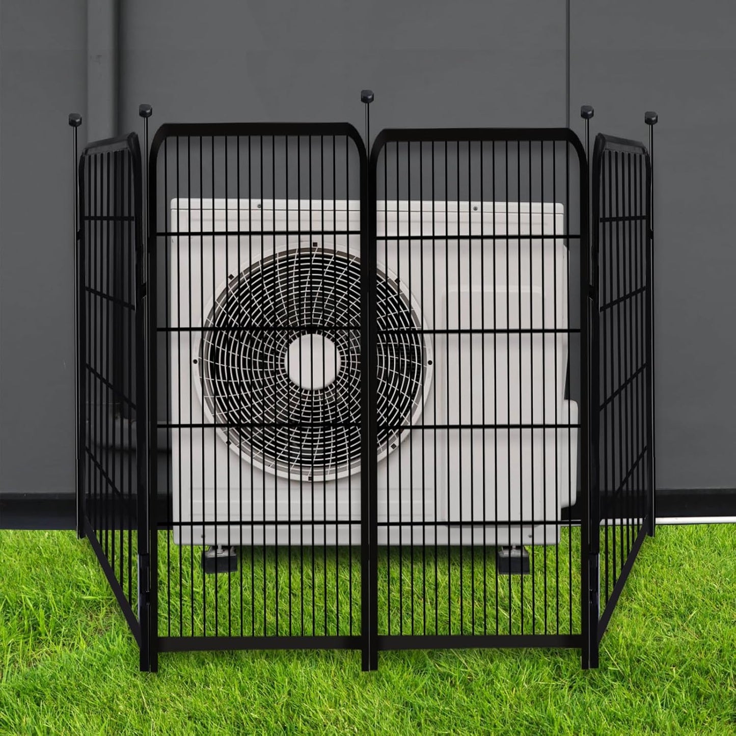 Getlay 36 in(H) Garden Fence, Wide Gate Low Threshold, 10 Panels Total 22.1 Ft(L) Heavy Duty Iron Animal Barrier Fence for Yard,Suitable for Indoor Or Outdoor Dog Fencing,Garden Border Fence