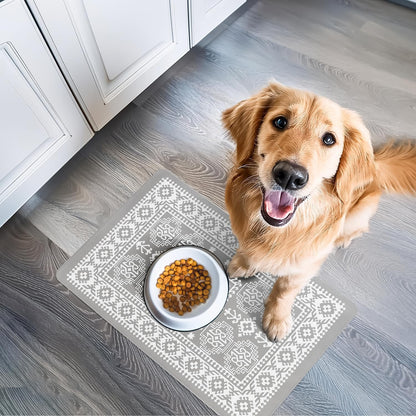 NALALAS Dog Mat for Food and Water, Cat Feeding Mat | Waterproof Dog Bowl Mat | Non-Slip Pet Food Mat for Floors | Pet Mats for Food and Water | Easy to Clean