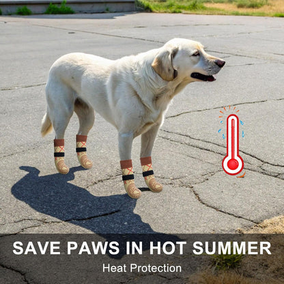 BEAUTYZOO 6PCS Dog Socks to Prevent Licking Paws, Anti Slip Dog Shoes for Hot Pavement Hardwood Floors, Traction Control Toe Grips Boots & Paw Protectors for Small Medium Large Senior Dogs, Grey S