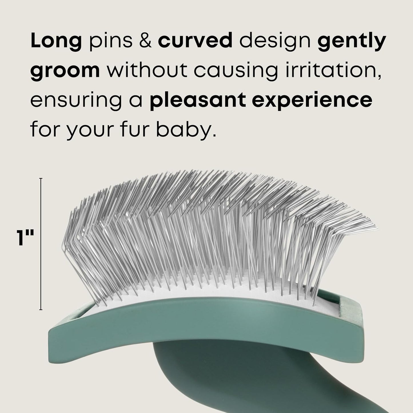 Freshly Bailey Doodle Brush for Goldendoodle, Poodle, and Labradoodle Coats - Best Slicker for Dogs With Wavy & Curly Hair - Detangle & Fluff Like a Pro - Grooming Must Haves (Large)