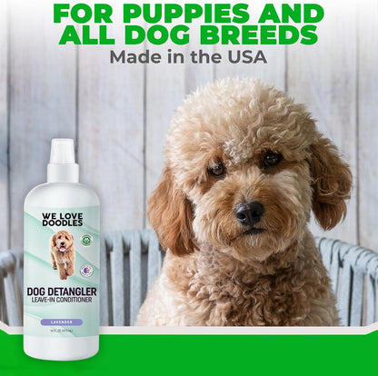 We Love Doodles Dog Detangler Spray - Leave-in Conditioner for Dogs - Dog Detangling Spray - Dematting Spray for Dogs - Tangle Remover - Made in The USA, Large 16 fl oz (Ocean Breeze)