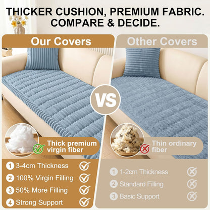 Smiry Couch Cover for Dogs, Non Slip Washable Sofa Protector for Pets, Soft Furniture Cover for Leather & Fabric Couches, Cozy Protect Against Fur, Dirt & Everyday Messes (Dark Grey, 27.6" x 59")