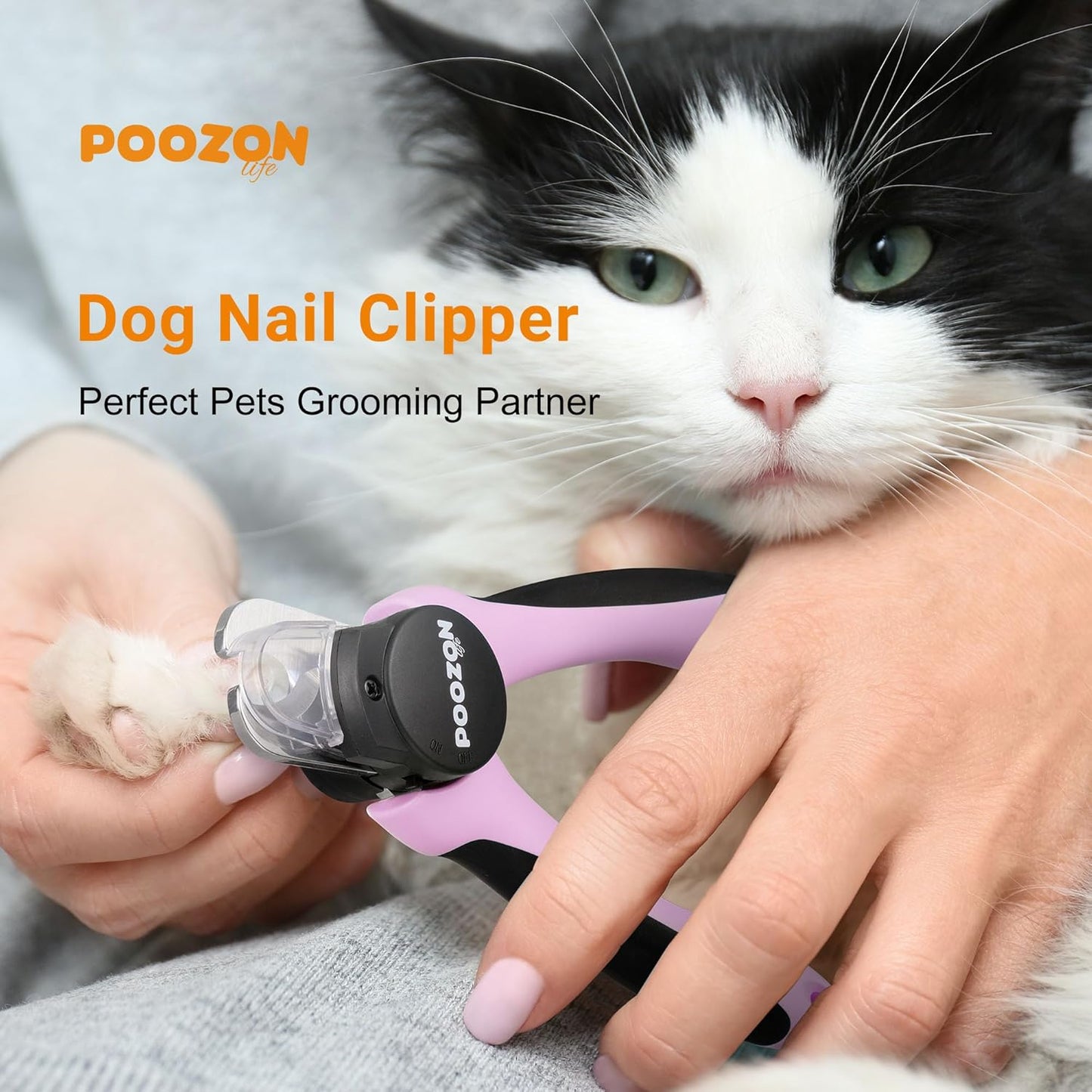 Dog Nail Clipper with Light, Illuminates Nail Clipper Kit or Bloodline for Safe, Easy Trimmers, Extra Sharp for Thick Nails, Quick Sensor, Avoid Over Cutting Toenail, for Cats & Dogs