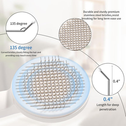 Pet Hair Roller & Hair Remover Kit,Self Cleaning Slicker Brush for Cat,Dog,Lint Rollers for Couch,Furniture,Carpet,Bedding,Car Interiors,Pet Hair deshedding Brush,Fur & Lint Remover Tool for Dog Cat