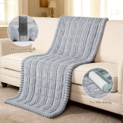 SearchI Couch Covers for Dogs Washable, Non Slip Fuzzy Pet Couch Cover for Sofa, Thick Soft Sofa Covers Couch Protector for Dogs Pet Friendly(Grey, 27.6" x 70.9")