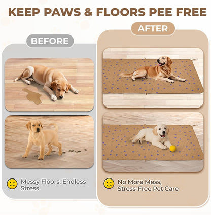 Fostanfly Washable Pee Pads for Dogs, 2 Pack Large 36"x41" Ultra-Absorbent and Leak-Proof Non-Slip Reusable Potty Training Pads for Dogs, Cats, Puppy, Potty Training of Add 8 Lanyards
