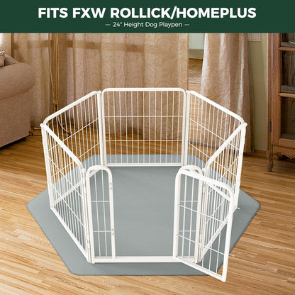 FXW Washable Pee Pads for Dogs, Puppy Pads with Super Absorbent, Specifically Designed for FXW Rollick/Homeplus 24inch 6 Panels Dog Playpen, 39" x 63" Rectangle, Khaki, 1 Pack