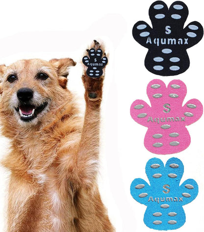 Dog Paw Protector Gripper Traction Pads,Dog Paw Covers,Foot Stickers in Summer Hot/Winter Cold Pavement,Dog Shoes Booties Socks Replacement,12 Sets (48 pcs) XXL Black