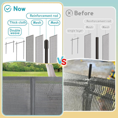 160 Inch Retractable Baby Gates Extra Wide, 42 Inch Extra Tall Retractable Gate, 13 FT Reinforced Retractable Dog Gate with Reinforcement Rod to Prevent Crawling Through, for Doorways, Stairs, Hallway