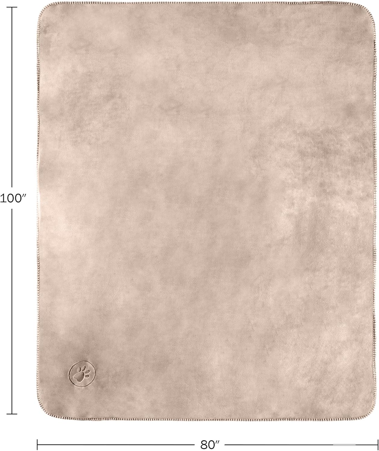 Waterproof Pet Blanket - 50x60-Inch Reversible Sherpa Fleece Throw Protects Couches, Cars, and Beds from Spills, Stains, and Fur by PETMAKER (Gray)
