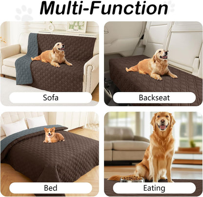hyha Waterproof Dog Bed Blanket, Soft Pet Blankets, Waterproof Couch Cover for Dogs, Reversible Sofa Covers Washable for Furniture (30x70 Inch, Taupe/Beige)