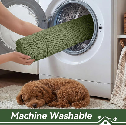 Bcoimo Super Absorbent Dog Door Mat, 30"*20" Anti Slip Mat for Muddy Paws, Pet Rugs for Dirty Paws Washable that Absorbs Moisture and Dirt, for Dog Cage and Pet Resting Carpet