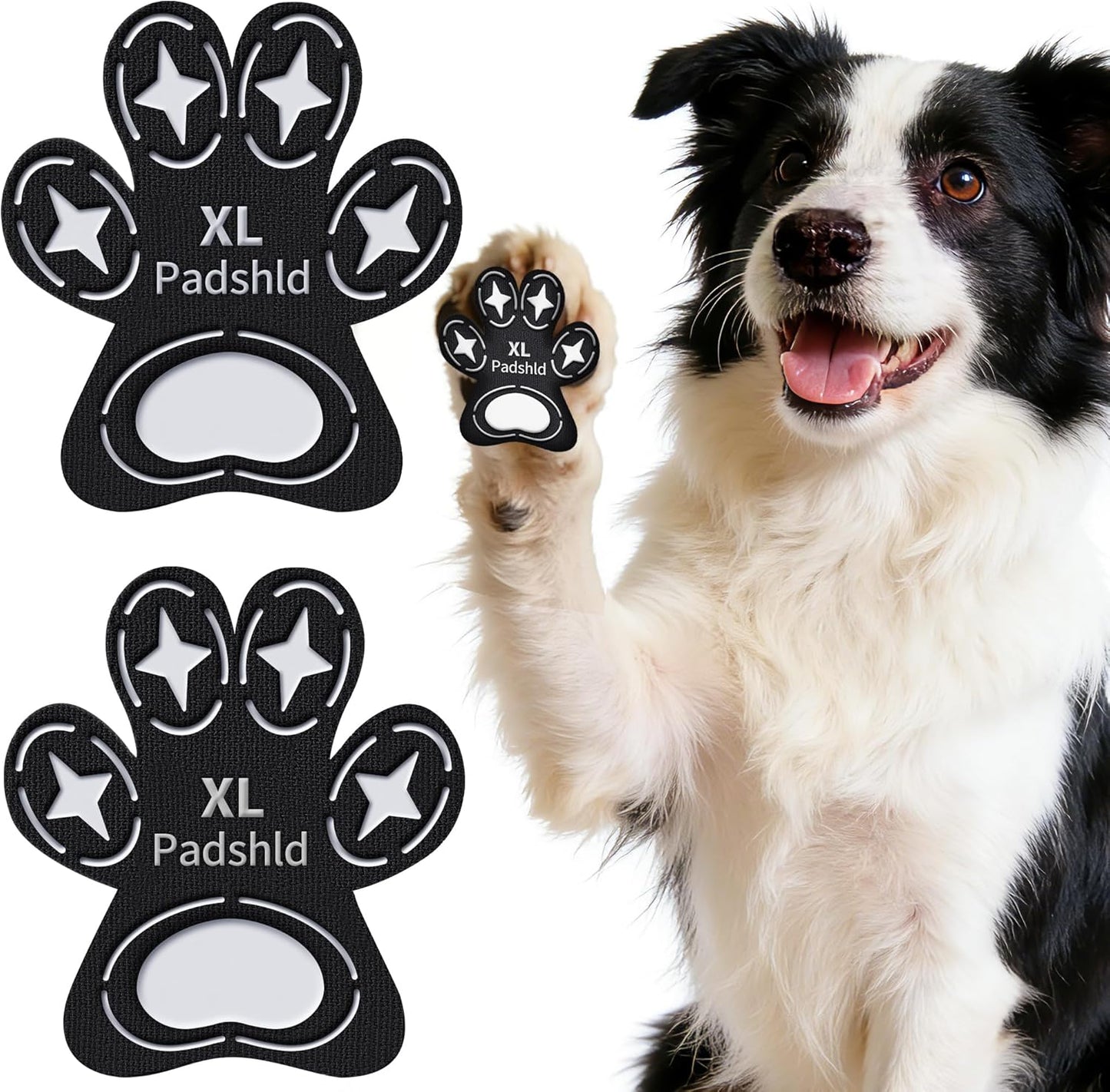 Dog Paw Protectors, Anti Slip Paw Pads for Dogs - Traction Grips for Senior Dogs & Puppies on Hardwood Floors, Paw Stickers for Dog Feet with Secure Grip 6 Sets (24 Pcs) M
