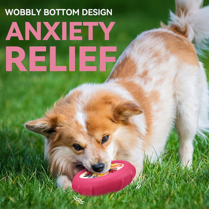 Dog Lick Bowl, Bestalk Wobbly Freeze Bowl Enrichment Feeder for Dogs, Anxiety Relief Lick Mat Puzzle Toy for Distraction, BPA Free Silicone, Dishwasher Safe(Rose,S)