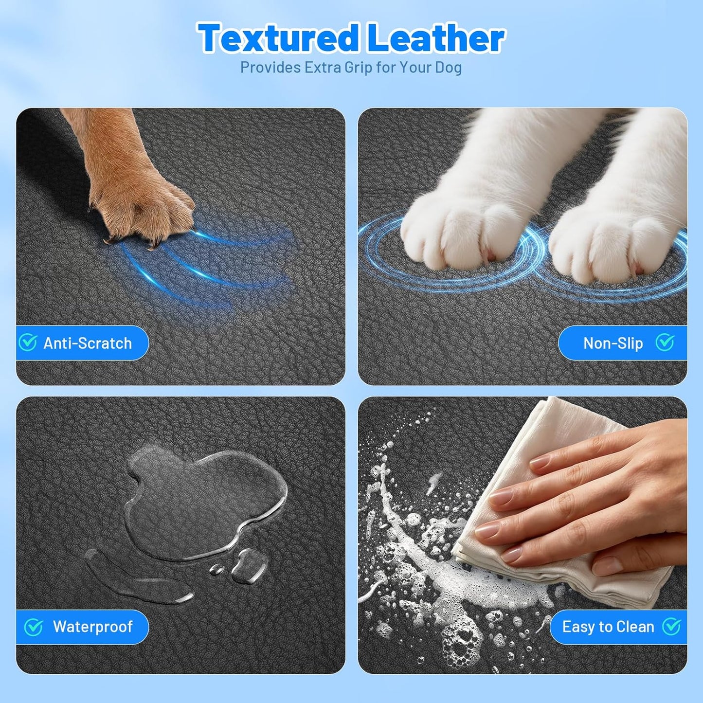 Dog Car Seat Cover for Back Seat with Hard Bottom,Waterproof Back Seat Extender for Dogs,Dog Hammock Dogs Bed for Cars, SUVs,Pet Seat Cover for Back Seat Holds 400lbs with Mesh Window & Pocket