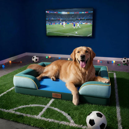 Comfort Expression Orthopedic Dog Bed for Extra Large Dogs 42x30 Inch, Waterproof Egg Crate Foam XL Pet Bed with Removable Bolsters, Dog Couch with Washable Cover & Non-Slip Bottom, Grey - Colors A