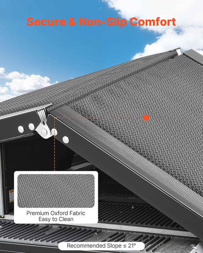 VEVOR Dog Ramp for Cars, 63" L x 17" W, Folding Pet Ramps for Medium & Large Dogs up to 250lbs, Pet Stair Ramp with Non-Slip Felt Rug Surface, Portable Outdoor Dog Car Ramps for SUV & Truck