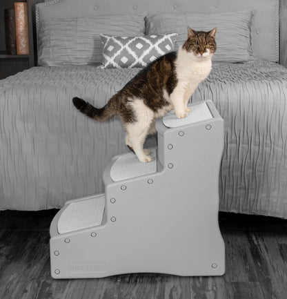 Pet Gear Easy Step III Pet Stairs, 3 Step for Cats/Dogs, Removable Washable Carpet Treads, for Pets Up to 150lbs, No Tools Required, Available in 9 Colors, Coffee Bean