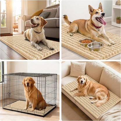 Smiry Dog Door Mat for Muddy Paws 30x20, Extra Soft Absorbent Chenille Doormat, Trap Moisture and Dirt, Non-Slip Machine Washable Front Door Mat for Indoor Entrance Inside Floor, Grey