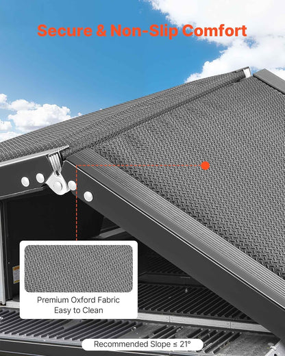 VEVOR Dog Ramp for Cars, 63" L x 17" W, Folding Pet Ramps for Medium & Large Dogs up to 250lbs, Pet Stair Ramp with Non-Slip Felt Rug Surface, Portable Outdoor Dog Car Ramps for SUV & Truck