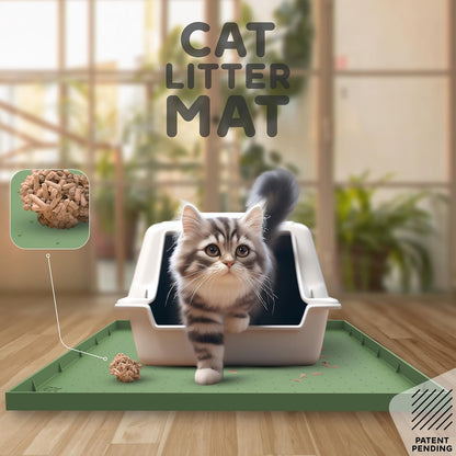 Dog Food Mat - Raised Edges Dogs Mat for Food and Water Prevent Spill, Waterproof Cat Food Mats Protect Floors, Easy Clean Dog Bowl Mats for Food and Water, Silicone Pet Feeding Placemats