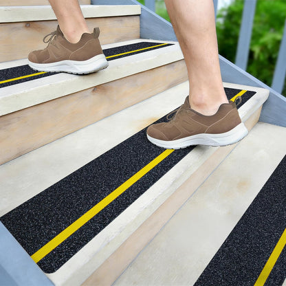 LifeGrip Stair Treads Non-Slip (15PCS), Anti Slip Transparent Stair Treads Tape for Indoor Wooden Step (4"X30"X15P-Treads)