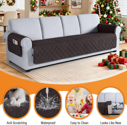 VANSOFY Couch Cover, Waterproof Sofa Covers Washable Slipcover Furniture Protector Couch Seat Covers Non-Slip Couch Cover for Dogs, Pets(Sofa, Dark Gray)