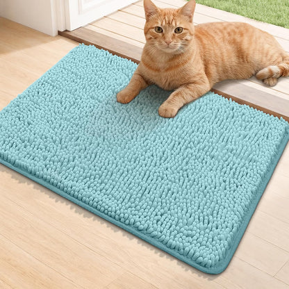 Bcoimo Super Absorbent Dog Door Mat, 30"*20" Anti Slip Mat for Muddy Paws, Pet Rugs for Dirty Paws Washable that Absorbs Moisture and Dirt, for Dog Cage and Pet Resting Carpet