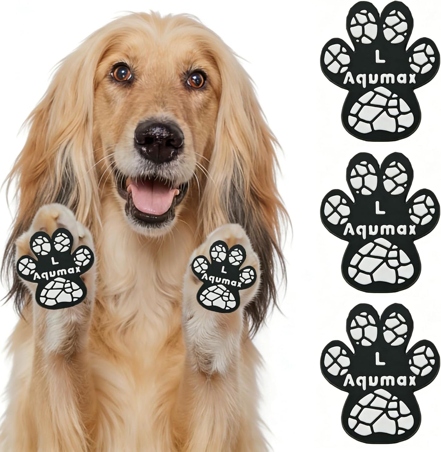 Dog Paw Protector Traction Pads for Dogs,Paw Pads for Hot Pavement,Stronger Self Adhesive Toe Grips for Senior Dogs to Prevent Slipping on Hardwood Floors 16 Sets (64 pcs) L