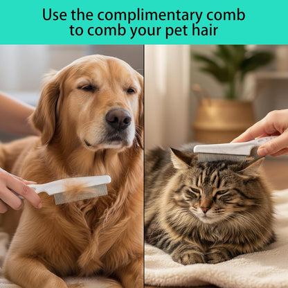 Pet Hair Remover for Furniture – Reusable & Washable Lint Brush for Dog & Cat Hair, 4-in-1 Multifunctional Fur Removal Tool for Couch, Carpet, Clothing, Bedding – Gentle on All Fabrics