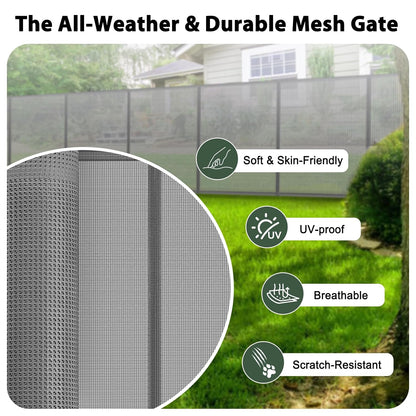 250" Reinforced Extra Wide Baby Gate Retractable Dog Gate, 21ft Extra Long Baby Gate Retractable Gates for Dogs, 48" Extra Tall Pet Gate Retractable Fence Outdoor Gate for Deck/Garage/Patio, Black