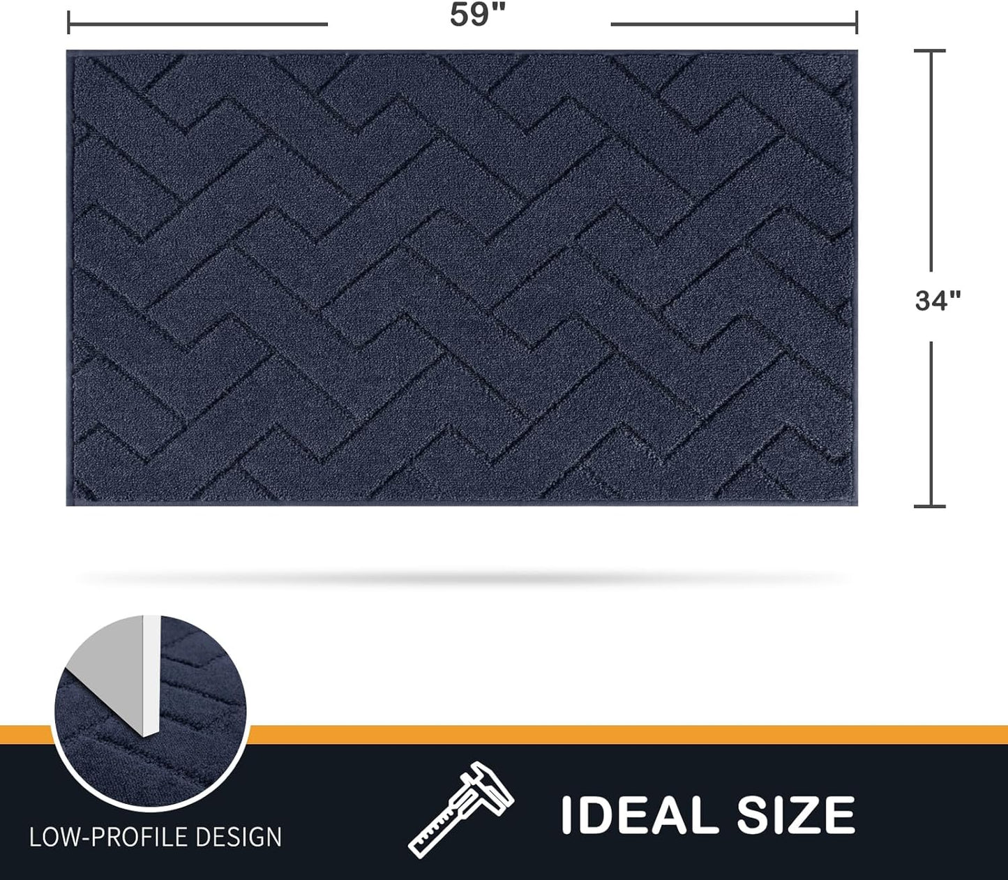 PURRUGS Dirt Trapping Door Mat 20" x 31.5", Non-Slip Machine Washable Entry Rug, Dog Doormat, Indoor Front Door Mat, Super Absorbent Entryway Rug for Muddy Shoes & Paws, Taupe