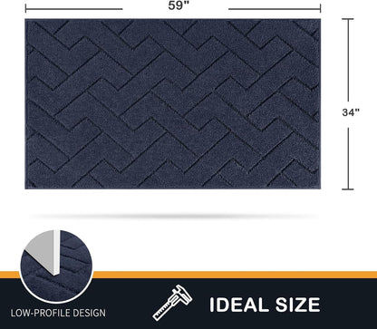 PURRUGS Dirt Trapping Door Mat 20" x 31.5", Non-Slip Machine Washable Entry Rug, Dog Doormat, Indoor Front Door Mat, Super Absorbent Entryway Rug for Muddy Shoes & Paws, Taupe
