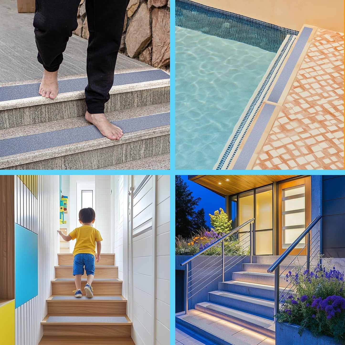 LifeGrip Anti Slip Transparent Anti Slip Tape, 4 inch by 30 feet, Non-Slip Traction Grip Tape to Tubs, Boats, Stairs, Clear, Soft, Comfortable for Bare feet (4" X 30')