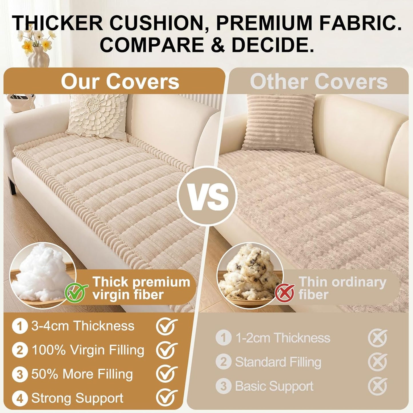 Smiry Couch Cover for Dogs, Non Slip Washable Sofa Protector for Pets, Soft Furniture Cover for Leather & Fabric Couches, Cozy Protect Against Fur, Dirt & Everyday Messes (Dark Grey, 27.6" x 59")