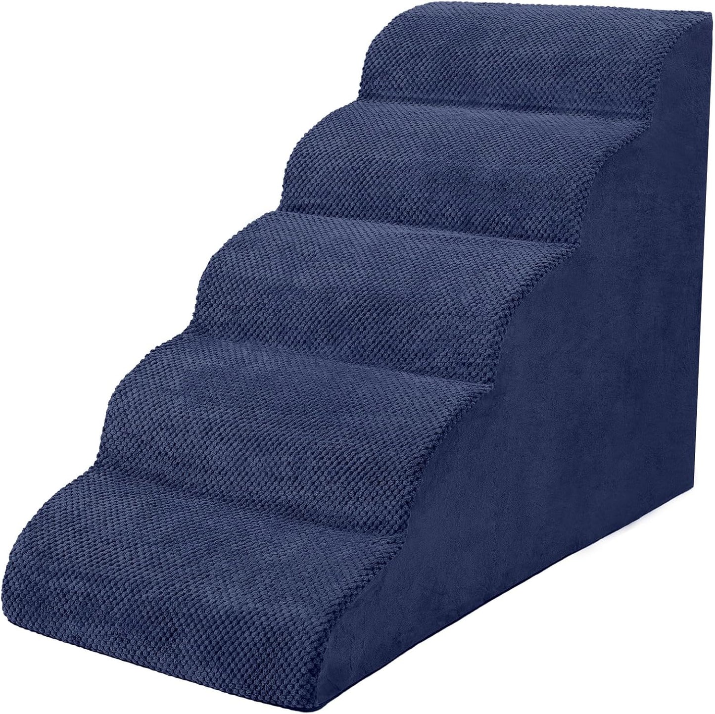 Dog Stairs for Small Dogs, 3 Tiers High Density Foam Dog Ramp, Extra Wide Non-Slip Pet Steps for High Beds Or Couch, Soft Foam Doggie Ladder for Dogs Injured, Older Pets, Small Cats