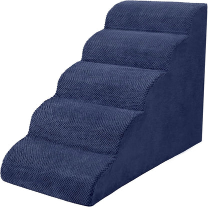 Dog Stairs for Small Dogs, 3 Tiers High Density Foam Dog Ramp, Extra Wide Non-Slip Pet Steps for High Beds Or Couch, Soft Foam Doggie Ladder for Dogs Injured, Older Pets, Small Cats