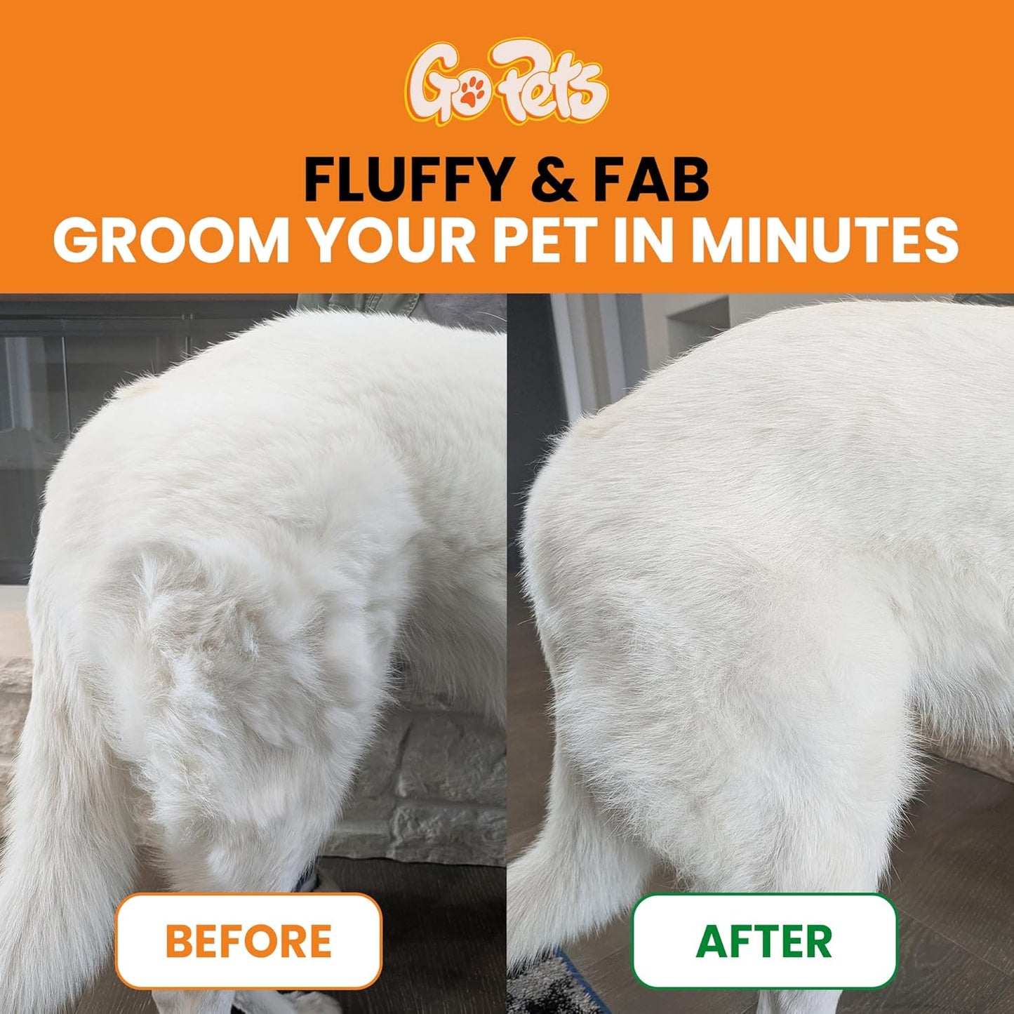 GoPets Self-Cleaning Slicker Brush for Dogs & Cats, Deshedding & Dematting Comb with Retractable Bristles, Undercoat Tool for Long Haired Dogs, Non-Slip Handle, Detangler for Mats & Shedding Fur