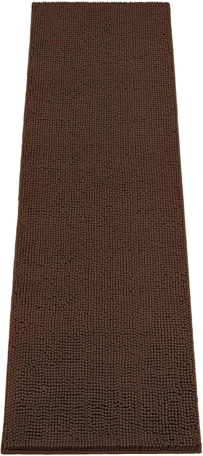 Absorbent Dog Door Mat for Muddy Paws, 60" x 24" Chenille Indoor Mats for Entryway, Trap Dirt Front Door Mat Indoor Entrance Washable Non Slip Soft