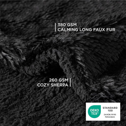 Bedsure Dog Blankets for Large Dogs, Fluffy Waterproof Dog Blanket for Couch Protector and Bed Washable, Fuzzy Faux Fur Pet Throw Blankets for Calming, Dog Accessories, XL, 50×60 inch, Tie-dye Grey